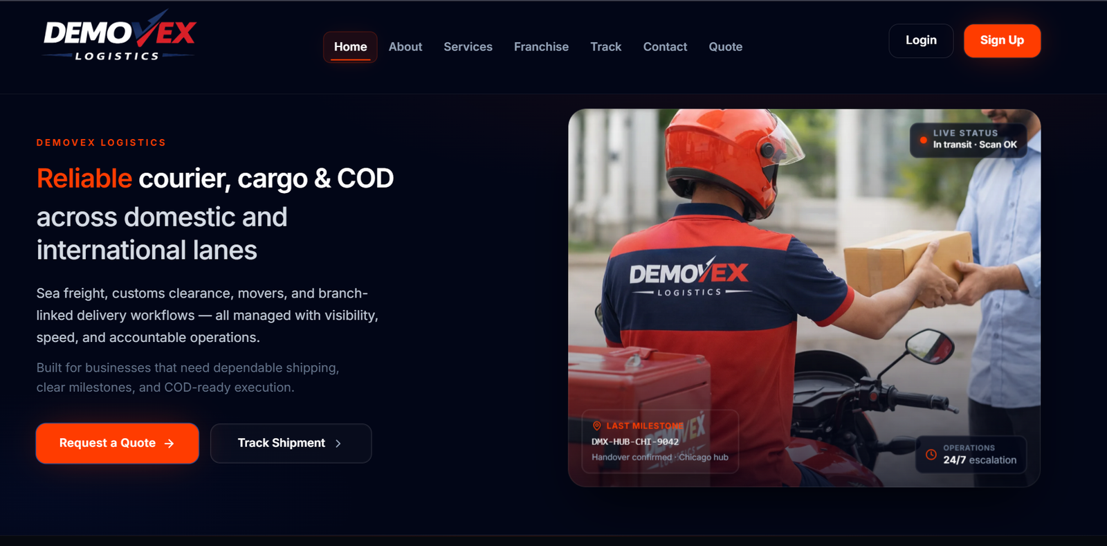 Courier Website